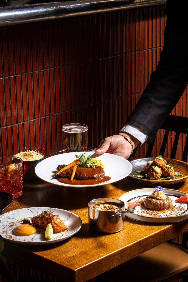 A selection of fine dining Indian dishes from the midweek menu being served at Riwaz Beaconsfield.